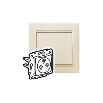   Legrand Valena 774336 végzáró TV-Rádió-SAT csatlakozóaljzat 10 dB, elefántcsont burkolattal. keret nélkül, süllyesztett (Legrand 774336)