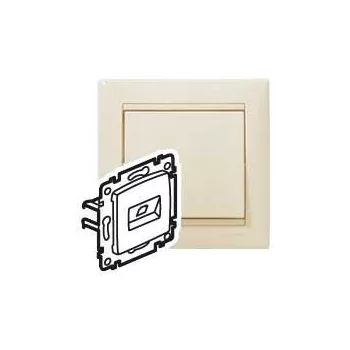   Legrand Valena 774341 Informatikai csatlakozóaljzat 1xRJ45 ISDN elefántcsont burkolattal keret nélkül (Legrand 774341)