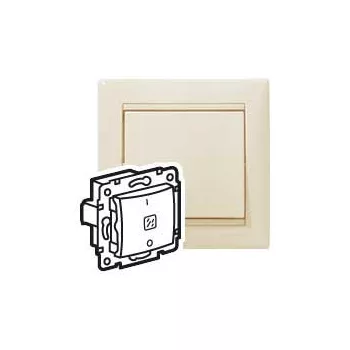 Legrand Valena 774349 kétpólusú kapcsoló (102), 10 A, IP20, elefántcsont, süllyesztett