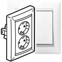Legrand Valena 774400 kettős dugalj 2x2P+F, 16 A, IP20, fehér, süllyesztett