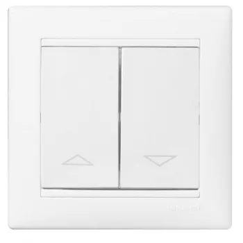   Legrand Valena 774404 redőnykapcsoló, fehér burkolattal keret nélkül, süllyesztett 10A 250V (Legrand 774404)