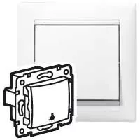 Legrand Valena 774412 egypólusú nyomó (N101), 10 A, IP31, fehér, süllyesztett