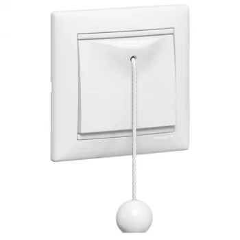 Legrand Valena 774419 húzózsinóros váltóérintkezős nyomó, 10 A, IP31, fehér, süllyesztett