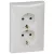 Legrand Valena 774427 kettős dugalj 2x2P+F, 16 A, IP20, fehér, süllyesztett