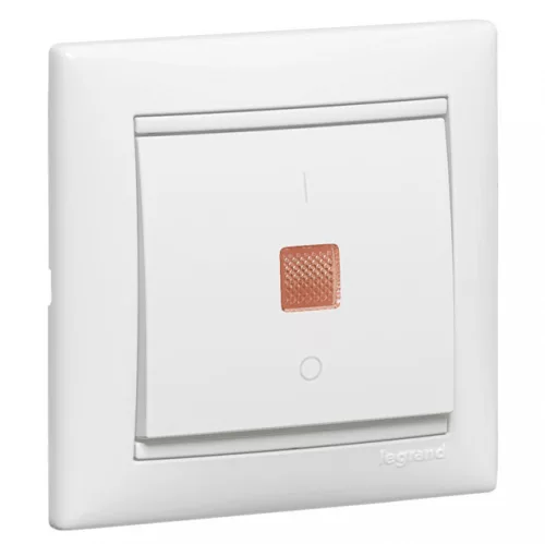 Legrand Valena 774449 kétpólusú kapcsoló (102), 10 A, IP20, fehér, süllyesztett