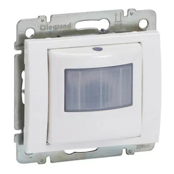   Legrand 775673A Galea Life mozgásérzékelős (PIR) kapcsoló, 0-2000 W (LED max. 500 W) , nulla (N) vezető bekötéssel, fehér (Legrand 775673A)