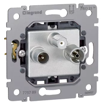   Legrand 775789 Galea Life TV-RD-SAT aljzat mechanizmus, végzáró, 1,5 dB ( Legrand 775789 )