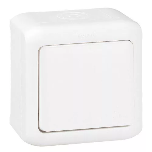 Legrand Forix 782360 egypólusú kapcsoló (101), 10 A, IP44, fehér, falon kívüli