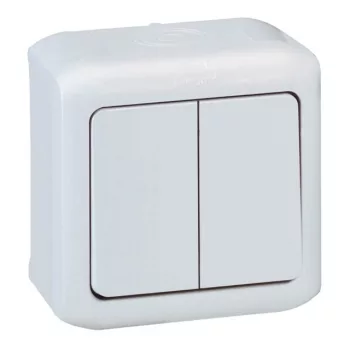 Legrand Forix 782361 dupla váltókapcsoló (106+6), 10 A, IP44, fehér, falon kívüli