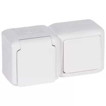 Legrand Forix 782371 dugalj + kapcsoló (101), 16 A, IP44, fehér, falon kívüli