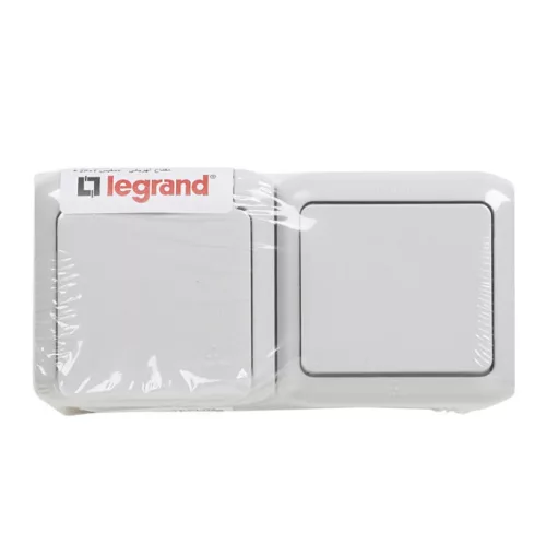 Legrand Forix 782391 dugalj + kapcsoló (101), 16 A, IP44, szürke, falon kívüli