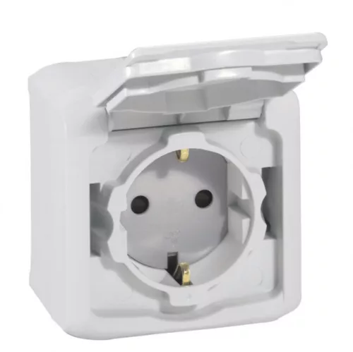 Legrand Forix 782393 földelt dugalj 2P+F, 16 A, IP44, szürke, falon kívüli