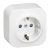 Legrand Forix 782411 földelt csatlakozóaljzat (dugalj) 2P+F fehér burkolattal, kerettel, falon kívüli, 16A 250V IP20 (Legrand 782411)