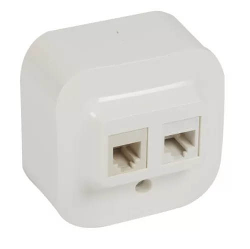 Legrand Forix 782421 Speciális RJ45/RJ11 csatlakozóaljzat, IP20, fehér, falon kívüli