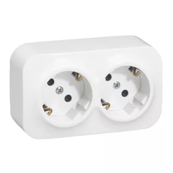 Legrand Forix 782423 kettős dugalj 2x2P+F, 16 A, IP21, fehér, falon kívüli