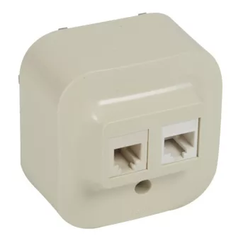 Legrand Forix 782451 Speciális RJ45/RJ11 csatlakozóaljzat, IP20, bézs, falon kívüli
