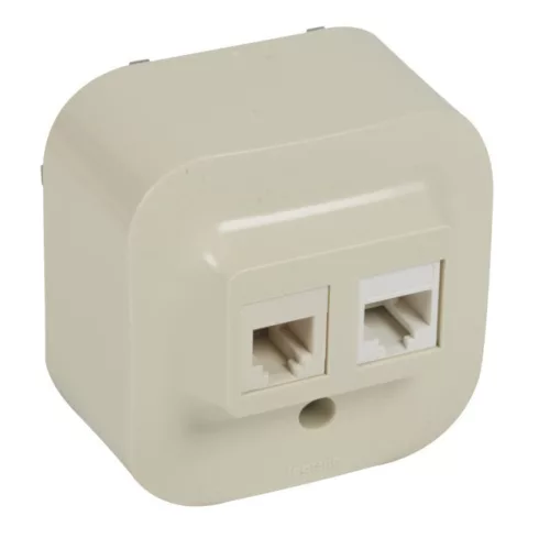 Legrand Forix 782451 Speciális RJ45/RJ11 csatlakozóaljzat, IP20, bézs, falon kívüli
