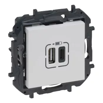 Legrand Niloé Step 863140B dupla USB-A+C töltőaljzat 15W