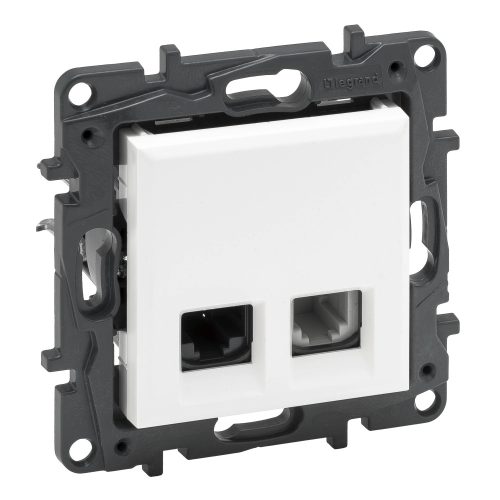 Legrand Niloé Step 863156 RJ45 Cat.6 UTP + 1xRJ11 aljzat, fehér (Legrand 863156)