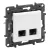 Legrand Niloé Step 863162 2xRJ45 Cat.6 FTP aljzat, fehér (Legrand 863162 / 863162B)