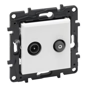  Legrand Niloé Step 863183 TV-SAT csillagpontos aljzat (1,5 dB /, fehér (Legrand 863183 / 863183B)