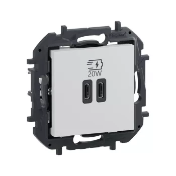 Legrand Niloé Step 863190B dupla USB-C+C Power delivery töltőaljzat, maximum 20 W