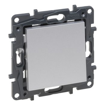   Legrand Niloé Step 863301 egypólusú kapcsoló, 10AX, alumínium (Legrand 863301)