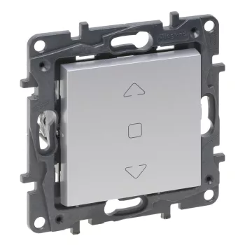 Legrand Niloé Step 863344 redőnykapcsoló, 6 A, IP20, alumínium, süllyesztett