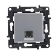 Legrand Niloé Step 863355 Telefon csatlakozóaljzat, IP20, alumínium, süllyesztett