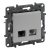 Legrand Niloé Step 863356 RJ45 Cat.6 UTP + 1xRJ11 aljzat, alumínium (Legrand 863356 / 863356B)