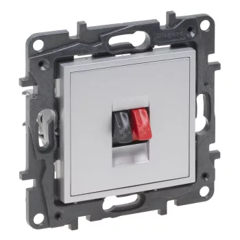   Legrand Niloé Step 863385 hangszóró aljzat, alumínium (Legrand 863385 / 863385B)
