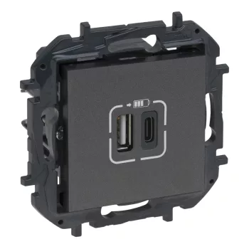 Legrand Niloé Step 863440B dupla USB-A+C töltőaljzat 15W