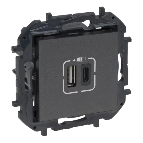 Legrand Niloé Step 863440B dupla USB-A+C töltőaljzat 15W