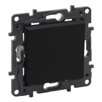 Legrand Niloé Step 863501 Egypólusú kapcsoló (101), 10 A, IP20, fekete, süllyesztett