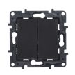 Legrand Niloé Step 863508 kettős váltókapcsoló, 10AX, fekete (Legrand 863508 / 863508B)