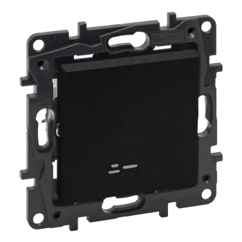 Legrand Niloé Step 863511 Egypólusú kapcsoló (101), 10 A, IP20, fekete, süllyesztett