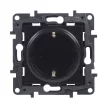 Legrand Niloé Step 863520 földelt dugalj 2P+F, 16 A, IP20, fekete, süllyesztett