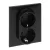 Legrand Niloé Step 863522 kettős dugalj 2x2P+F, 16 A, IP20, fekete, süllyesztett