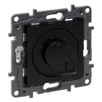 Legrand Niloé Step 863542 Szobatermosztát padlófűtéshez, 16 A, IP21, fekete, süllyesztett