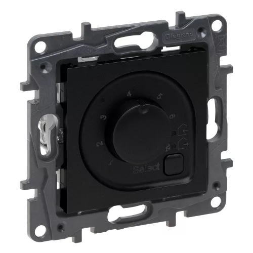 Legrand Niloé Step 863542 Szobatermosztát padlófűtéshez, 16 A, IP21, fekete, süllyesztett