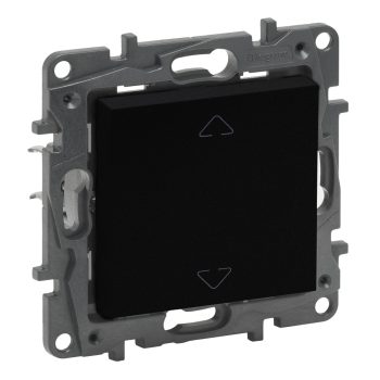   Legrand Niloé Step 863543 redőny nyomó (2 állású /, 6A, fekete (Legrand 863543 / 863543B)