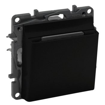   Legrand Niloé Step 863546 mechanikus hotelkártya-kapcsoló, fekete (Legrand 863546 / 863546B)