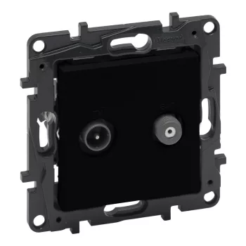   Legrand Niloé Step 863583 TV-SAT csillagpontos aljzat (1,5 dB /, fekete (Legrand 863583 / 863583B)