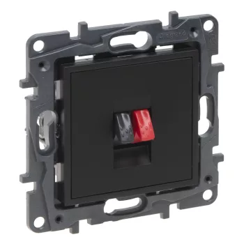   Legrand Niloé Step 863585 hangszóró aljzat, fekete (Legrand 863585 / 863585B)