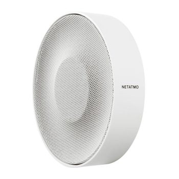   Legrand Netatmo NIS01-PRO Netatmo okos riasztó hangszóró; falra szerelhető; 110 dB-re képes, otthonlét imitálásra egyarát képes (gyerek sírás, kutya ugatás..); fehér színű; elemes; okos beltéri kamera központhoz csatlakoztatható (NSC-PRO)