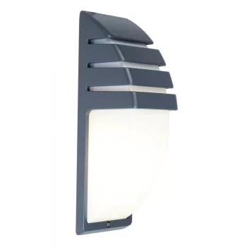   Lutec 5183601118 CITY, kültéri, fali lámpa, 60W, IP44 védettséggel, 5 év garanciával, E27, sötétszürke / opál színben ( LUTEC 5183601118 )