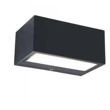   Lutec 5189102118 GEMINI, kültéri, fali lámpa, 11W, IP54 védettséggel, nappali fény (semleges fehér) ( 4000K ), 500 lm, 5 év garanciával, LED panel, sötétszürke / átlátszó színben ( LUTEC 5189102118 )