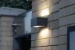 Lutec 5189102118 GEMINI, kültéri, fali lámpa, 11W, IP54 védettséggel, nappali fény (semleges fehér) ( 4000K ), 500 lm, 5 év garanciával, LED panel, sötétszürke / átlátszó színben ( LUTEC 5189102118 )
