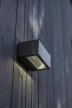 Lutec 5189103118 GEMINI, kültéri, fali lámpa, 11W, IP54 védettséggel, nappali fény (semleges fehér) ( 4000K ), 500 lm, 5 év garanciával, LED panel, sötétszürke / átlátszó színben ( LUTEC 5189103118 )