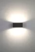 Lutec 5189113118 GEMINI, kültéri, fali lámpa, 10W, IP54 védettséggel, melegfehér ( 3000K ), 500 lm, 5 év garanciával, LED panel, sötétszürke / átlátszó színben ( LUTEC 5189113118 )